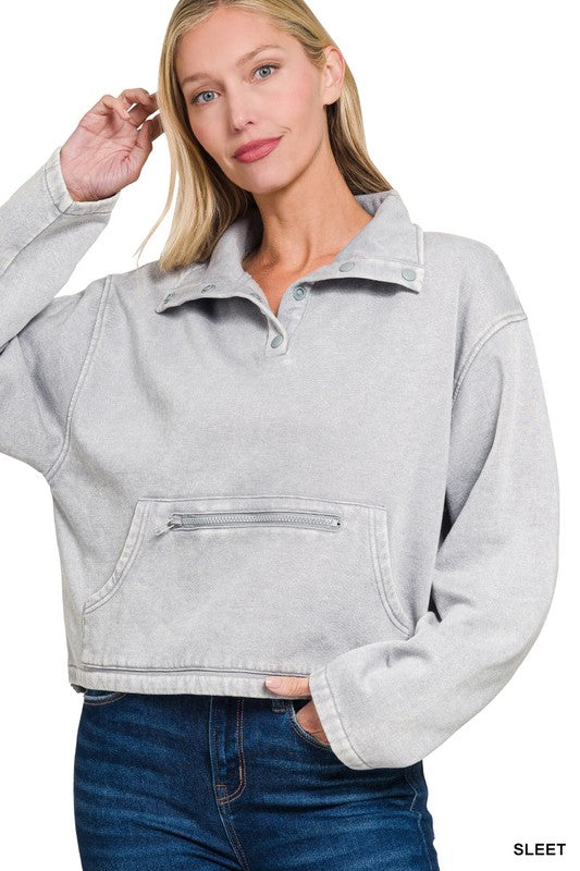 Sleet half button up