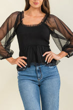 The Midnight Peplum Top