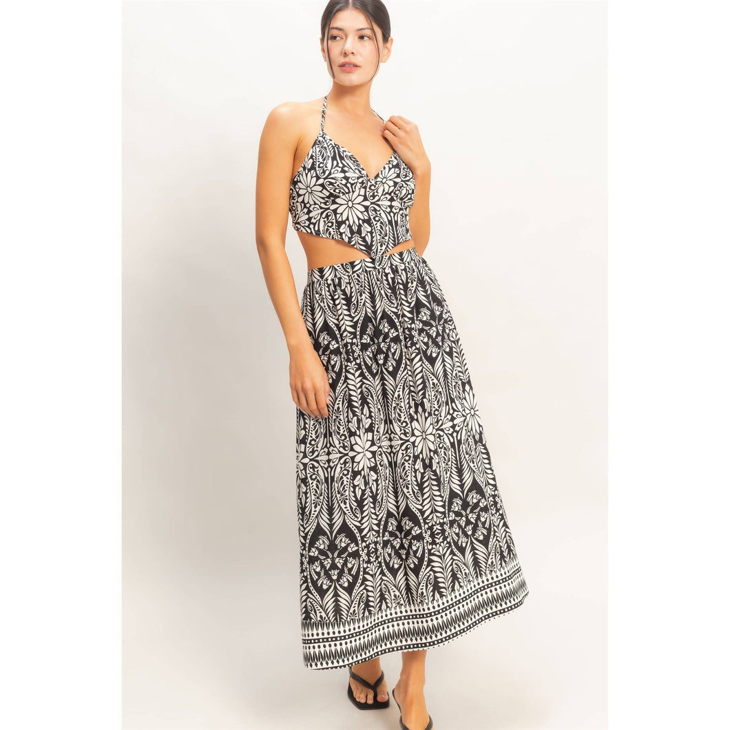 Tropical Halter & Skirt Set