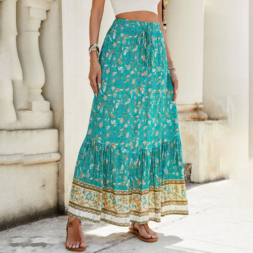 Teal Magnolia Skirt